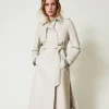 trench_long_enduit_avec_c_2.webp Manteaux Et Trenchs*TWINSET Milano Trench Long Enduit Avec Ceinture Blanc « Old White »