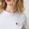 T-Shirts Et Tops*TWINSET Milano T-shirt Ajusté Avec Broche Crochet Blanc