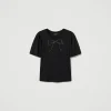 T-Shirts Et Tops*TWINSET Milano T-shirt Avec Broderie En Nœud Noir