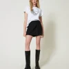 T-Shirts Et Tops*TWINSET Milano T-shirt Avec Broderie Siglée Et Jaguar Blanc