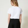 T-Shirts Et Tops*TWINSET Milano T-shirt Avec Broderie Siglée Et Jaguar Blanc