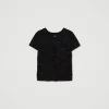 T-Shirts Et Tops*TWINSET Milano T-shirt Avec Broderies En Organza Noir
