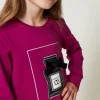 T-Shirts Et Tops*TWINSET Milano T-shirt Avec Imprimé Et Paillettes Magenta Purple