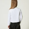 tshirt_avec_imprim_et_str_3.webp T-Shirts Et Tops*TWINSET Milano T-shirt Avec Imprimé Et Strass Off White