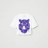 T-Shirts Et Tops*TWINSET Milano T-shirt Boxy MYFO Avec Imprimé Et Sequins Imprimé Purple Tigre