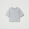 T-Shirts Et Tops*TWINSET Milano T-shirt Chiné Avec Oval T Gris moyen chiné