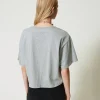T-Shirts Et Tops*TWINSET Milano T-shirt Chiné Avec Oval T Gris moyen chiné