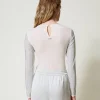 tshirt_stretch_avec_stras_3.webp T-Shirts Et Tops*TWINSET Milano T-shirt Stretch Avec Strass All-over Off White