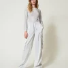tshirt_stretch_avec_stras_5.webp T-Shirts Et Tops*TWINSET Milano T-shirt Stretch Avec Strass All-over Off White